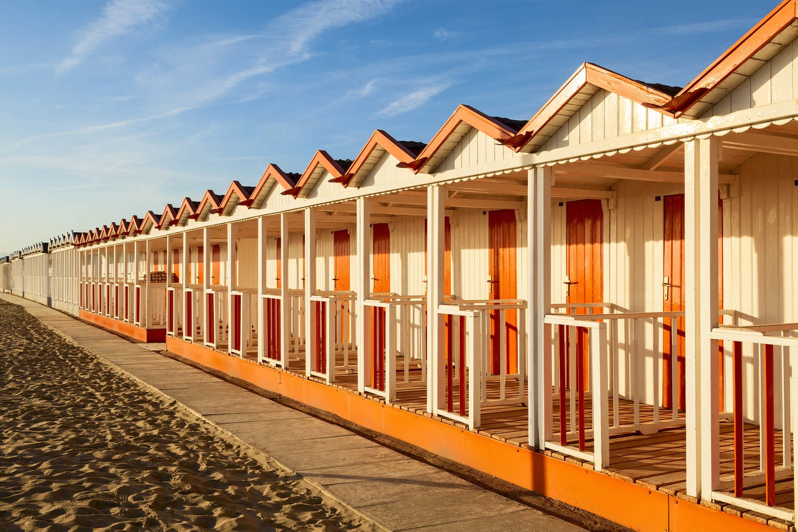 Row of beach houses
