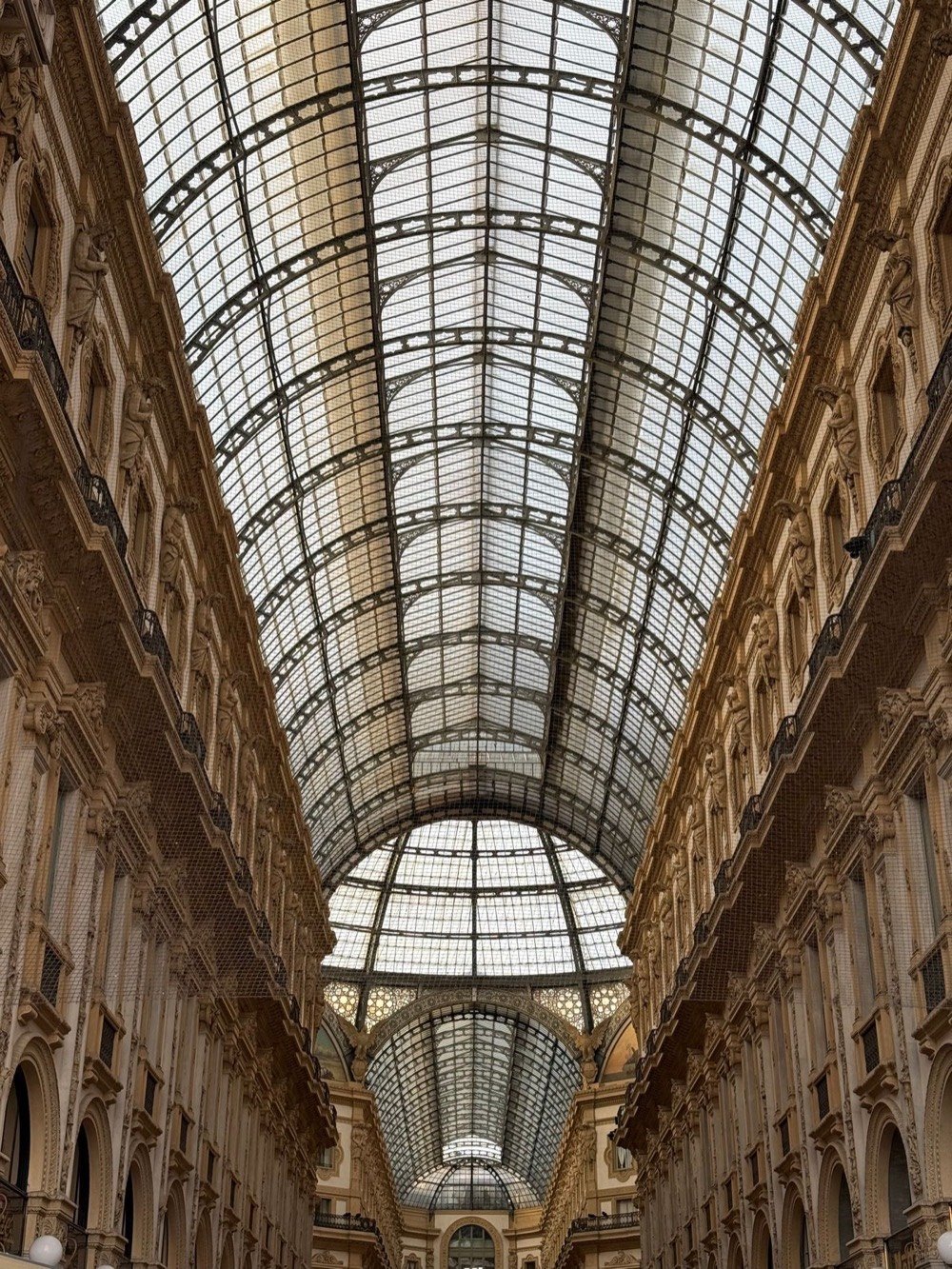 The glass vault of the Galleria Vittorio Emanuele II in Milan